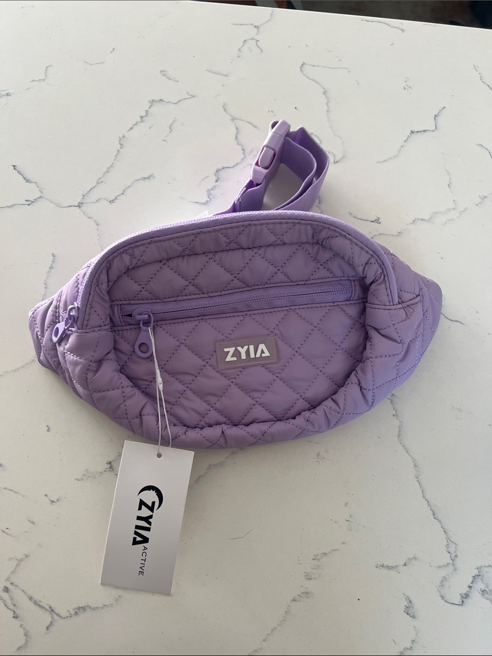 ZYIA Quilted Streeterville Lilac Crossbody Bag